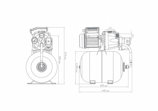Фото 2 - Поверхностные насосы-автоматы «ДЖАМБО» с гидроаккумулятором «ДЖАМБО» 50/28 Ч-18